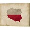 Map with Flag Overlay Poland by Color Me Happy 20" x 16" Canvas Wall Art